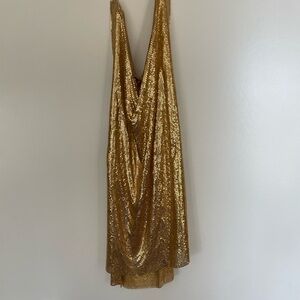 Metallic slinky dress